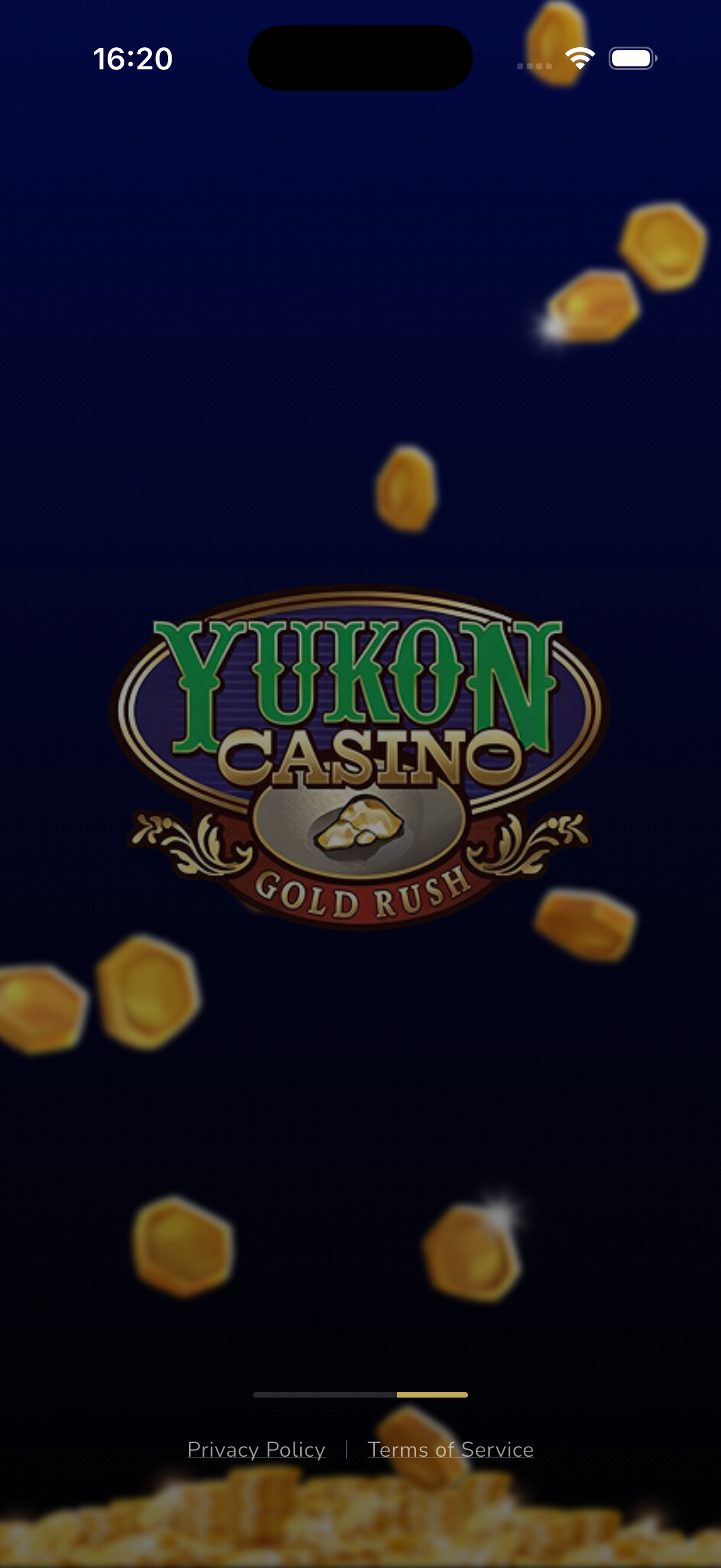 Yukon Casino Gold Rush mining screen